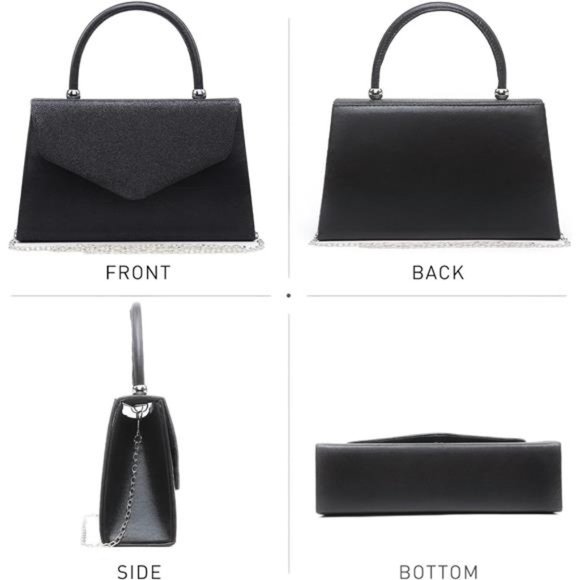 Women's Evening Bag Party Clutches Wedding Purses Cocktail Prom Handbags - Picture 3 of 6